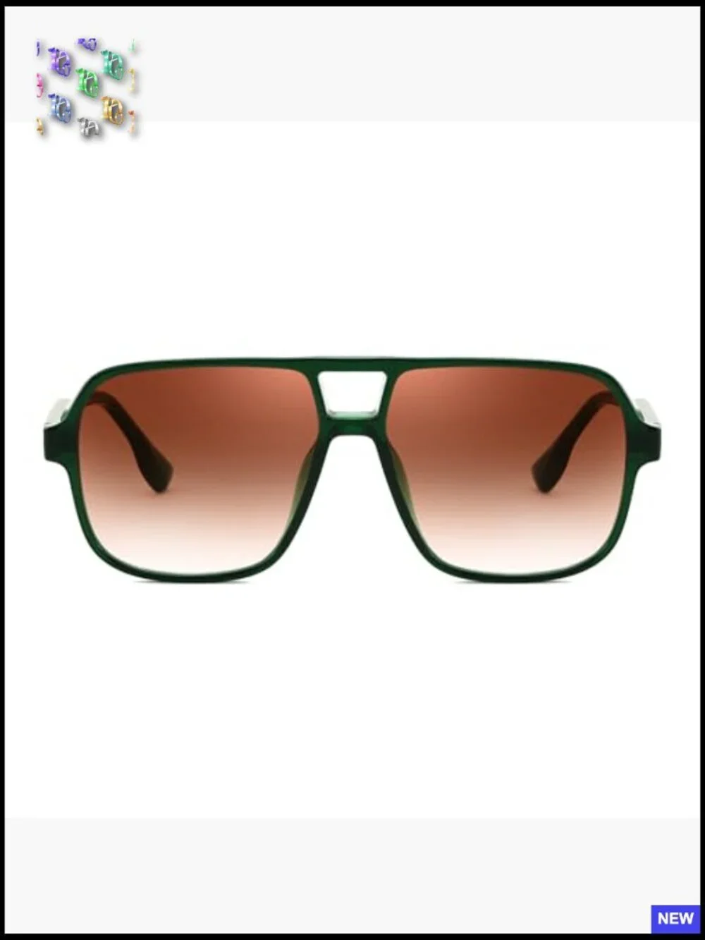 Retro Square Aviator Sunglasses Vintage 70s Plastic Frame Unisex UV400